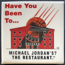 Load image into Gallery viewer, Chicago Bulls NBA Basketball Promo Pin Michael Jordan Restaurant Button
