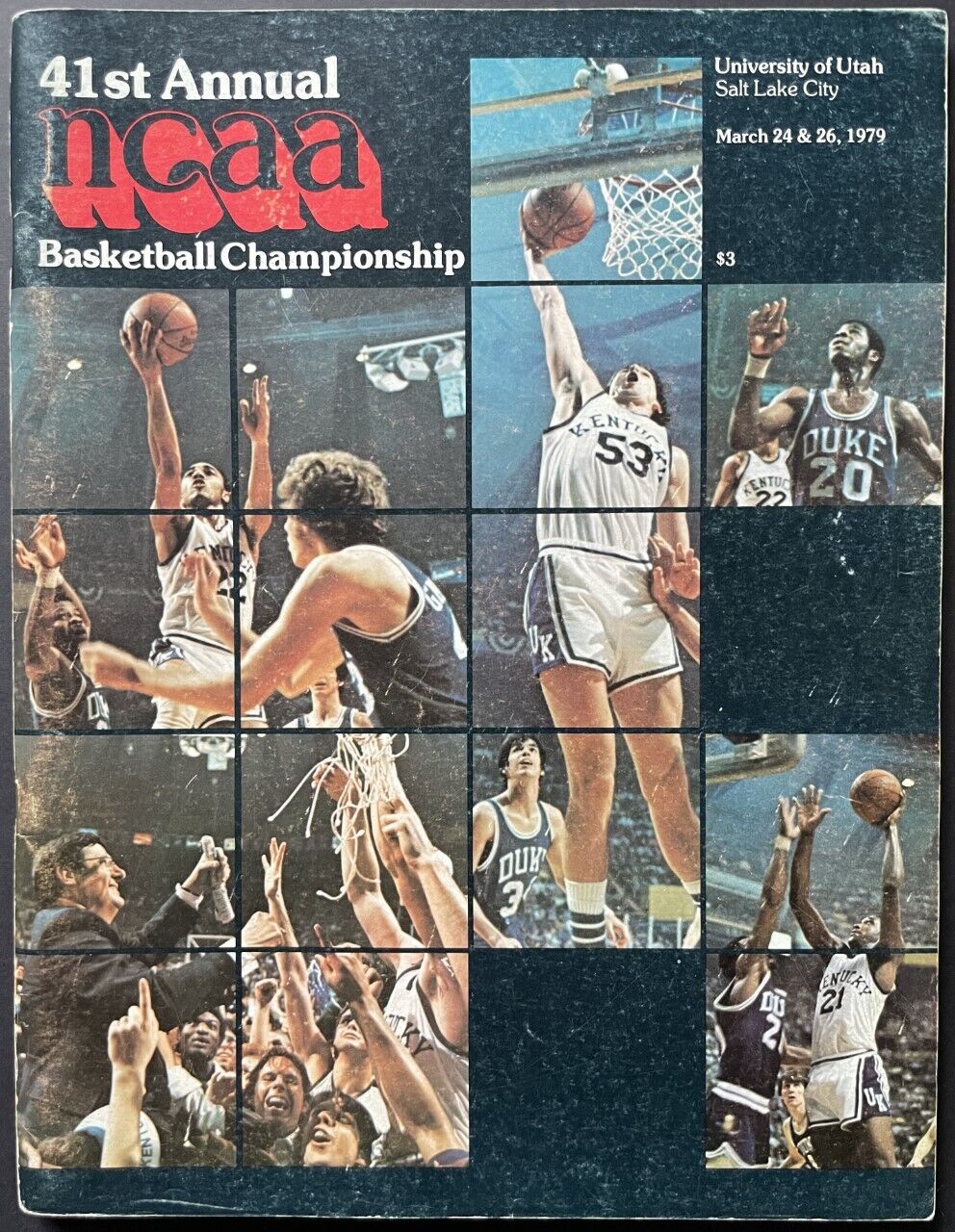 1979 NCAA Final 4 Championship Basketball Program Larry Bird vs Magic Johnson