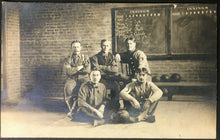 Load image into Gallery viewer, 1910 RPPC Postcard Old Sports Team Military Basketball Soccer New York Vtg
