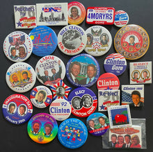 Load image into Gallery viewer, 27 Different Bill Clinton + Al Gore Presidential Campaign Button / Pinback Lot

