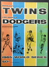 Load image into Gallery viewer, 1965 World Series MLB Program Minnesota Twins v Los Angeles Dodgers Vintage

