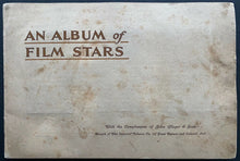 Load image into Gallery viewer, 1934 Vintage John Player Tobacco Cigarette Cards Album Of Film Stars Original
