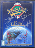 1992 World Series Autographed Signed Program Atlanta Braves MLB Baseball JSA