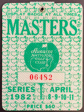 Load image into Gallery viewer, 1982 Masters Golf Tournament Celluloid Badge PGA Tour Craig Stadler Wins
