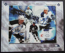 Load image into Gallery viewer, 2004 1000th NHL Toronto Maple Leafs Game Print Signed Fitzgerald &amp; Gary Roberts
