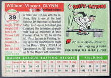 Load image into Gallery viewer, 1955 Topps Baseball #39 Bill Glynn Cleveland Indians Vintage MLB Card
