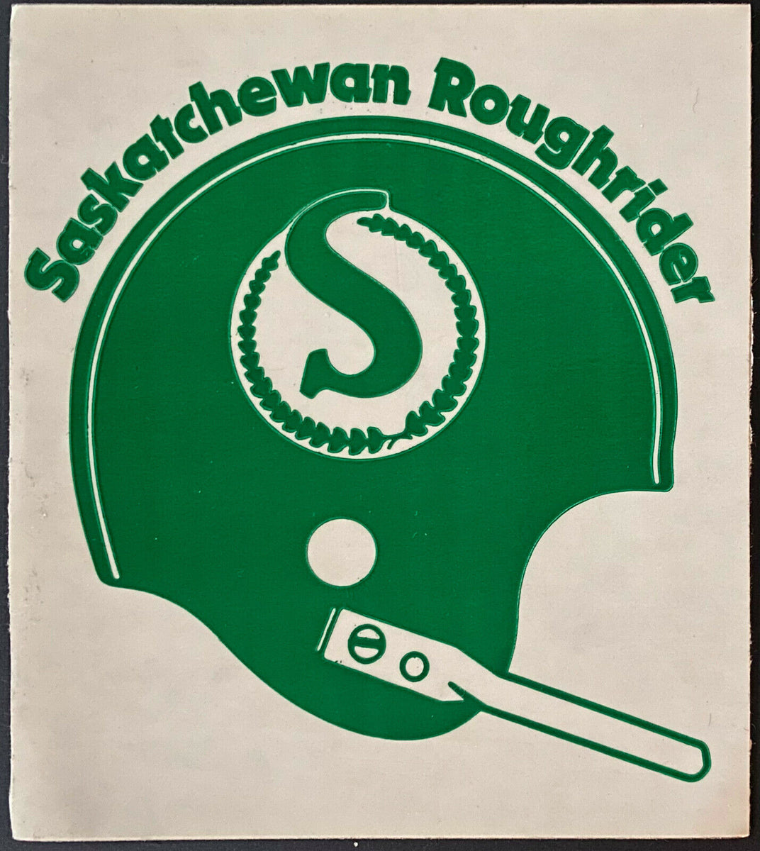 Old Saskatchewan Rough Rider (2) CFL Saskatchewan Roughriders Vintage 1970's Decal Lot Canadian Foo ...