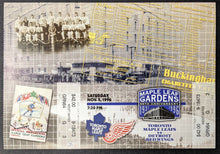 Load image into Gallery viewer, 1996 Toronto Maple Leafs 65th Anniversary Maple Leaf Gardens NHL Hockey Ticket +
