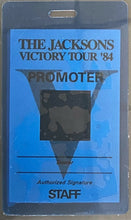 Load image into Gallery viewer, 1984 The Jacksons Promoter Staff Pass Victory Tour Backstage Pass iCert
