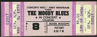 1979 The Moody Blues Concert Ticket Mississippi Coliseum Unused Vintage
