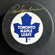 Paul Henderson Signed NHL Toronto Maple Leafs Vintage Sports Hockey Puck