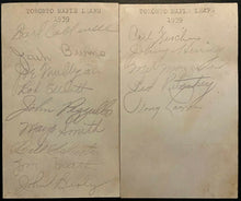 Load image into Gallery viewer, Signed Toronto Maple Leafs Baseball Tony Lazzeri + Autographed Index Cards LOA
