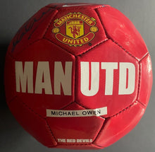 Load image into Gallery viewer, Michael Owen Signed Manchester United Mini Soccer Ball Football Autographed JSA
