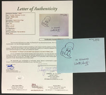 Load image into Gallery viewer, Walter Lantz Signed Album Page Woody Woodpecker Cartoonist Art + Inscription JSA
