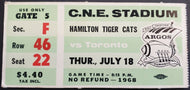 1968 C.N.E. Stadium Hamilton Tiger Cats vs Toronto Argonauts CFL Football
