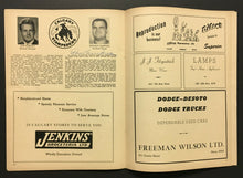 Load image into Gallery viewer, 1954 CFL Football Program Edmonton Eskimos Vs Calgary Stampeders Autographed x7
