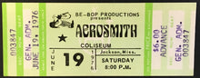 Load image into Gallery viewer, 1976 Aerosmith Concert Ticket Jackson Coliseum Mississippi Music Steven Tyler
