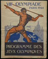1924 Very Rare Paris Summer Olympics Opening Ceremonies Program