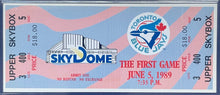 Load image into Gallery viewer, 1989 Toronto Blue Jays Milwaukee Brewers Full Ticket First Skydome Game iCert 9
