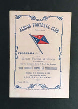 Load image into Gallery viewer, 1903 Albion Football Soccer Club Program Montevideo Uruguay Athletic Comp
