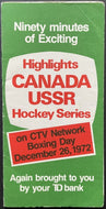1972 Canada USSR Summit Hockey Series Inside Summaries All 8 Games TD Bank Promo