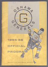Load image into Gallery viewer, 1965 Oshawa Civic Auditorium Hockey Program JR A Game Generals vs  JR Canadiens
