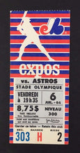 Load image into Gallery viewer, 1984 Montreal Expos Baseball Vs Astros Houston Ticket Stub Olympic Stadium Vtg

