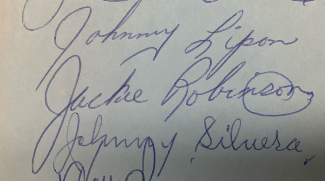 1960s Jackie Robinson Autographed Signed x11 Sports Album Page MLB JSA LOA