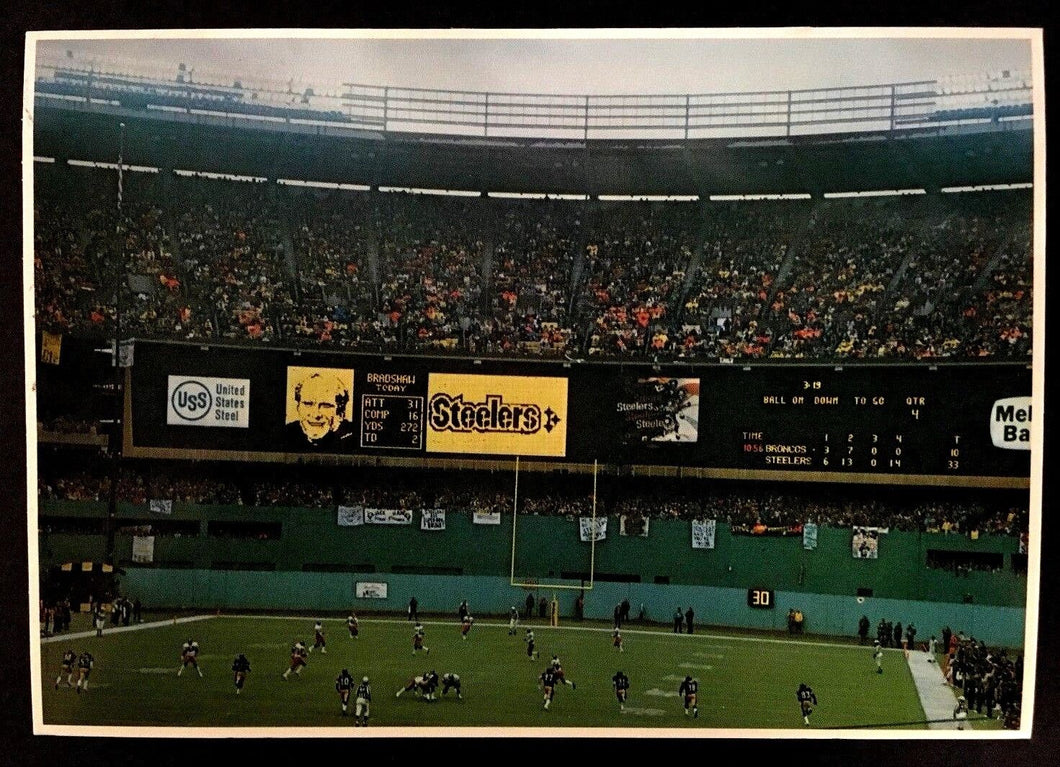 1978 Three Rivers Stadium Postcard Pittsburgh Steelers Football Unposted RPPC