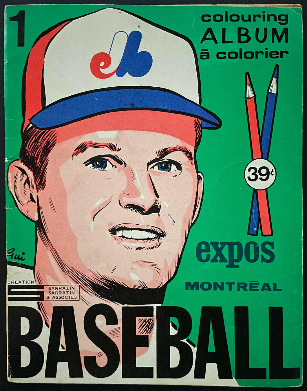 1970's Montreal Expos Colouring Book Vintage MLB Baseball Coloring + Ticket Info