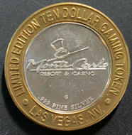 Monte Carlo $10 Gaming Token .999 Silver 2000 Lance Burton Holding Cards