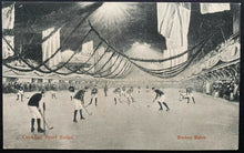 Load image into Gallery viewer, 1894 1st Ever Stanley Cup Hockey Postcard Montreal Wins Royal Victoria Arena B&amp;W
