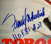 Load image into Gallery viewer, 1975 Autographed WHA Program Toronto Toros Houston Aeros Signed Frank Mahovlick
