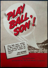Load image into Gallery viewer, 1940&#39;s Ford Promo Instructional Book Play Ball Son Joe Cronin Vintage Baseball
