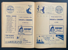 Load image into Gallery viewer, 1954 Montreal Forum NHL Hockey Program Canadiens vs Detroit Red Wings Vintage
