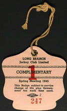 Load image into Gallery viewer, 1945 Vintage Ontario Horse Racing Season Pass Long Branch + Dufferin Park Races
