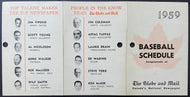 1959 Toronto Maple Leafs International League Baseball Pocket Schedule Rare