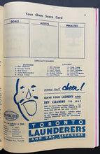 Load image into Gallery viewer, 1953 Toronto Maple Leafs Game Program New York Rangers Harry Lumley Shutout NHL
