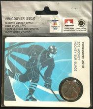 Load image into Gallery viewer, 2010 Vancouver Winter Olympics Royal Canadian Mint 25 Cent Hockey Coin
