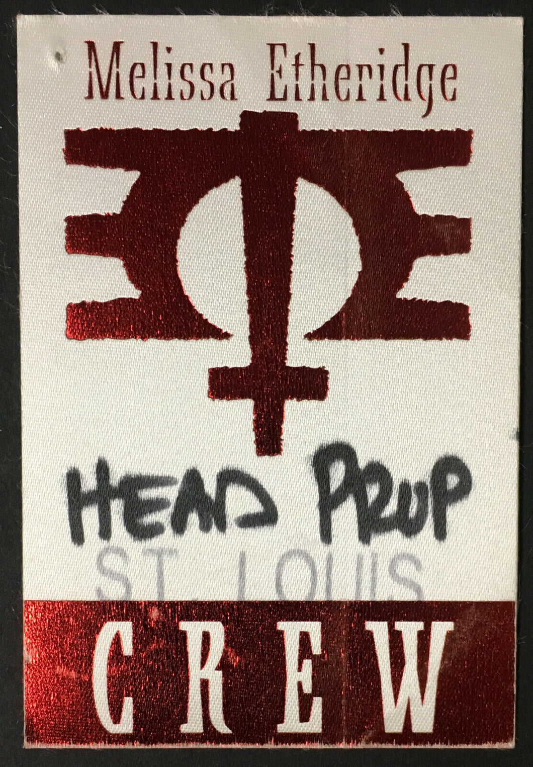 Vintage Melissa Etheridge Concert Tour Backstage Crew Pass St. Louis Show