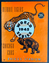 Load image into Gallery viewer, 1945 World Series Program Briggs Stadium Game 2 Detroit Tigers vs Chicago Cubs
