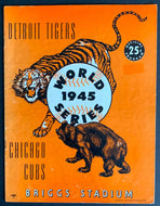 1945 World Series Program Briggs Stadium Game 2 Detroit Tigers vs Chicago Cubs