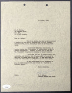 1968 Punch Imlach Autographed Signed Letter Toronto Maple Leafs NHL Hockey VTG