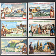 1925 Vintage French Trading Cards -- Scenes from Spanish History - Set of 6