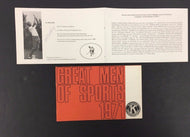 Al Balding Golf Great Autograph Vintage 1971 Great Men of Sports Ontario