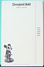 Load image into Gallery viewer, Vintage Disneyland Hotel Guest Information Card With Mickey Mouse Note Pad
