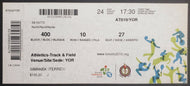 2015 Toronto Pan Am Games Athletics Track & Field Ticket Stub Canada Sports
