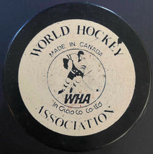 Load image into Gallery viewer, Winnipeg Jets WHA Hockey Game Puck Used Inglasco Vintage Made In Canada
