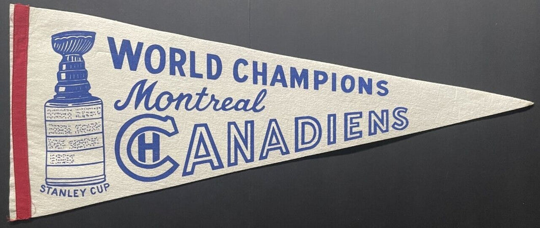 1960's Montreal Canadiens NHL Hockey Full Size Pennant