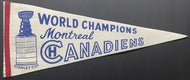 1960's Montreal Canadiens NHL Hockey Full Size Pennant